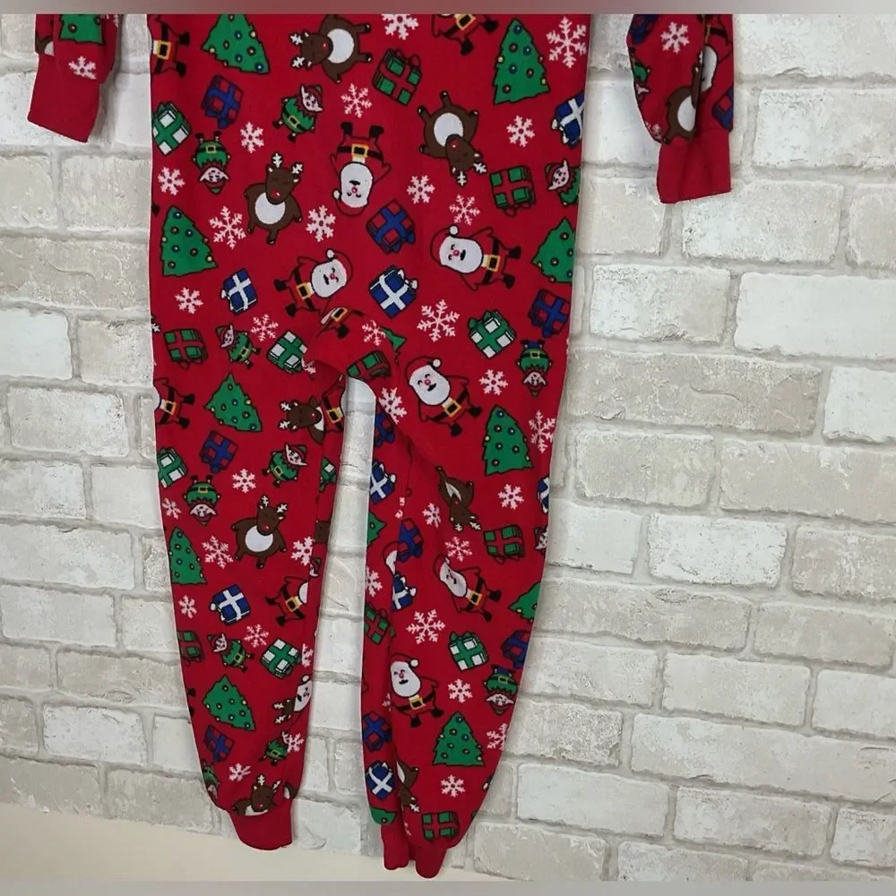 Kids Christmas The Children's Place Red Footie Pajamas Size 7/8